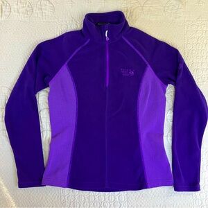 Mountain Hardwear Sz S purple women’s fleece quarter-zip long sleeve top